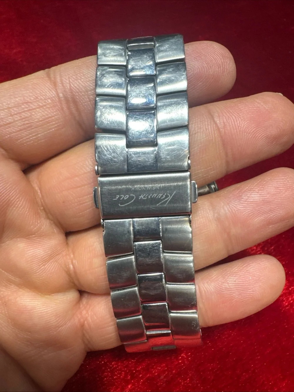 Kenneth Cole New York Chronograph Stainless Steel Watch Working Gray Dial